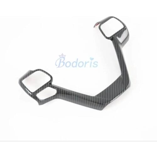 For Toyota Sienna 2015 2016 2017 2018 2019 2020 Carbon Fiber Look Interior Steering Wheel Cover Panels Frame Auto Accessories