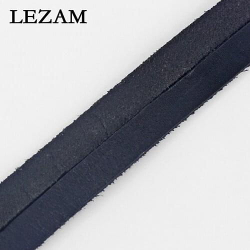 3meter Black Genuine Leather Cord 10*2mm Flat Cord For Diy Bracelet Necklace Jewelry Rope Cord Findings Wrap Strip