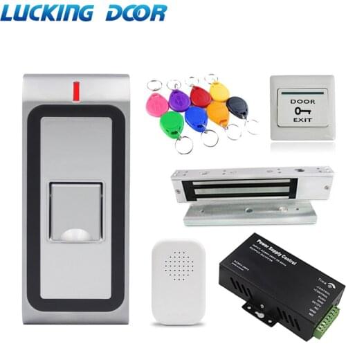 Fingerprint Access Controler Kit RFID Keypad Electronic Door Lock Switch power supply 125KHZ Wiegand 26 output IP67 Waterproo