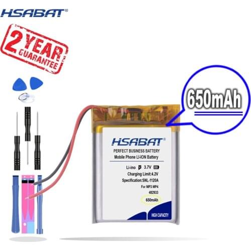 New Arrival [ HSABAT ] 650mAh 482933 Replacement Battery for MP3 MP4 GPS PSP Digital Driving recorder