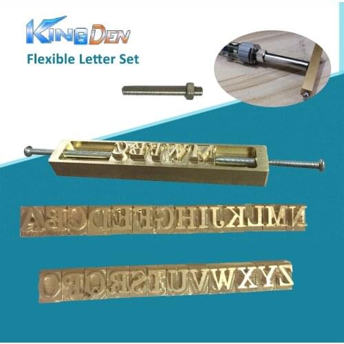 KINGDEN flexible Brass letters for hot foil stamp machine soldering Iron Copper model alphabet copper bronzing stamping press
