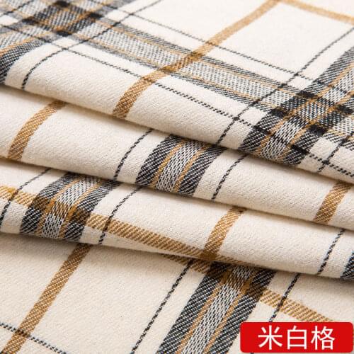 145cmx50cm Polyester Cotton Brushed Yarn-dyed Plaid Fabric Spring Autumn DIY Shirts Skirts Pants Jackets Clothing Cotton Fabric