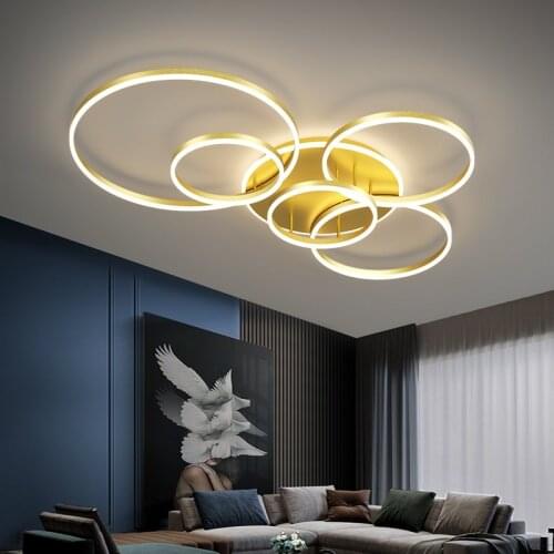 Creative Aluminum Circle Led Chandeliers For Bedroom living room Lighting Lamp Modern Minimalist Lights Kitchen Fixtures lustre