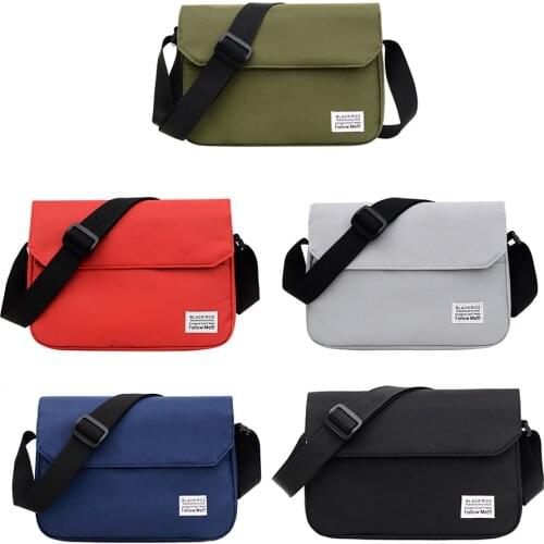 Vintage Men PU Leather Solid Color Crossbody Shoulder Messenger Bag Casual Male Small Handbag Purse