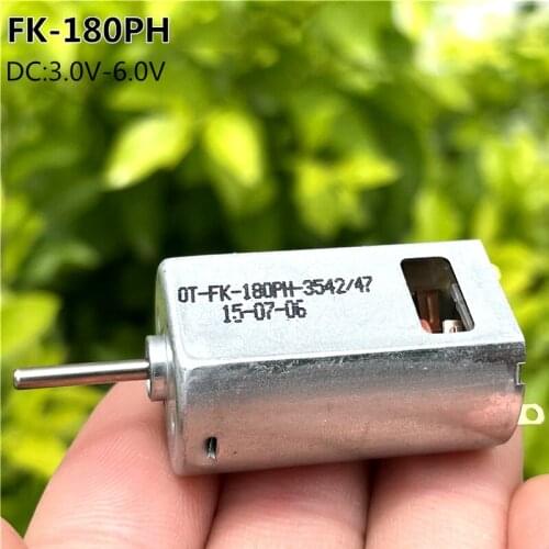 DC 3V-6V 3.7V 4.2V 5V 180 DC Motor FK-180PH-3542/47 22200RPM High Speed Large Torque Carbon Brush Cooling Hole DIY Toy Car Boat