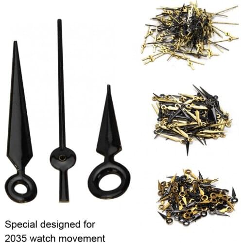 Watch Parts 2035 Black Gold Watch Replacement Hour Minute Second Hands Watch Needles fit Great Watch Tool for Watchmaker