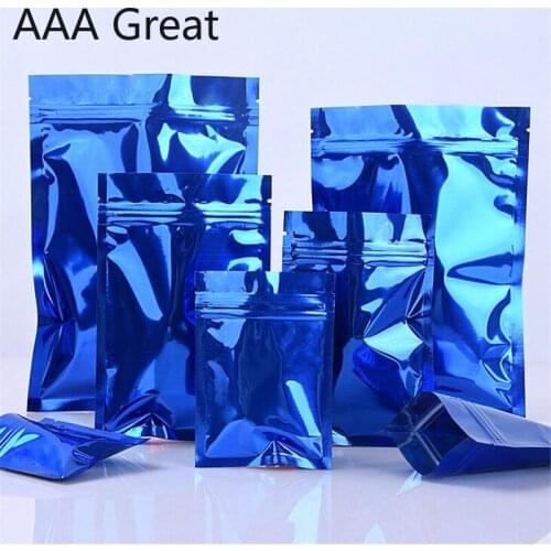 100Pcs/Lot Reclosable Smell Proof Packaging Mylar Bag Aluminum Foil Zip Lock Food Medical Showcase Heat Seal laminating Package