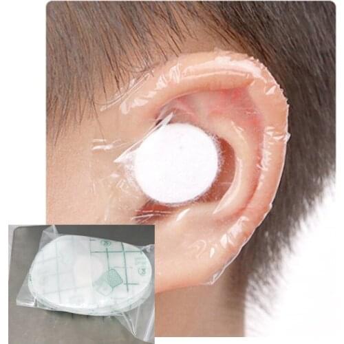 20/60pcs Upgraded Plastic Waterproof Ear Protector Swimming Cover Caps Salon Hairdressing Dye Shield Protection Shower Cap Tool