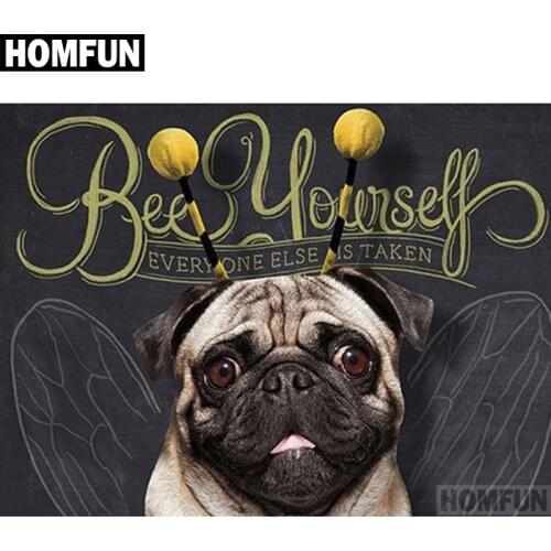 HOMFUN Full Square/Round Drill 5D DIY Diamond Painting "To be yourself" 3D Embroidery Cross Stitch 5D Decor Gift A00521