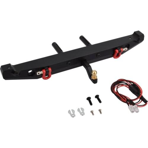 Aluminum CRC Rear Bumper with LED Light for Axial SCX10 III AXI230018 AXI03007 RC Crawler Car Upgrade Parts