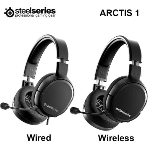 SteelSeries ARCTIS1 WIRELESS 4-in-1 Wireless Gaming Headphone Wired Earphone ClearCast Noise Canceling for PC PS4 Switch XBOX
