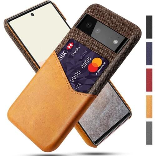 For Google Pixel 5 5A 4A 4 3A 3 XL 6 6Por Leather + Fabric Business High quality Funda Phone Case Luxury Antiskid Cover Coque