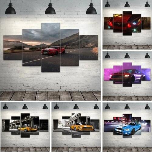 Home Decor Canvas Prints Painting Different Car Poster Wall Art Modular Pictures Abstract For Bedside Background No Framework
