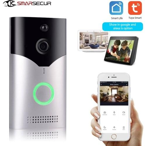 Tuya Smartlife Smart 1080P HD Wireless WiFi DoorBell Video door bell Visual Intercom Rainproof Door Camera PIR Motion Detector