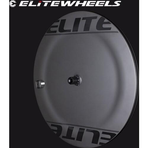 ELITEWHEELS Triathlon Wheel Time Trials Disc Wheels Aero Modle Carbon Fiber Disc Wheel Tubeless Clincher For Time Track TT Bike