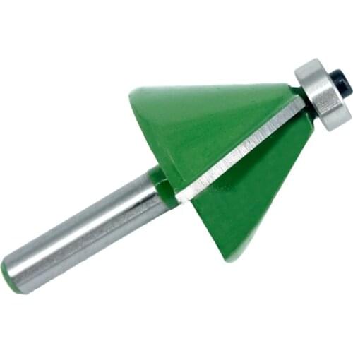 1pc 8mm Shank Chamfer Router Bit 15 Degree Bevel Edging Milling Cutter for Wood Woodorking Machine Tools MC02110-15