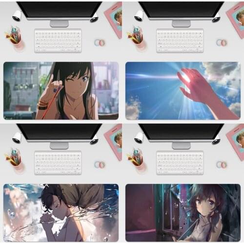 Anime Weathering With You Gaming Mousepad Large Super Size Game Mouse Pad Mause Mat Rubber For Keyboard Computer