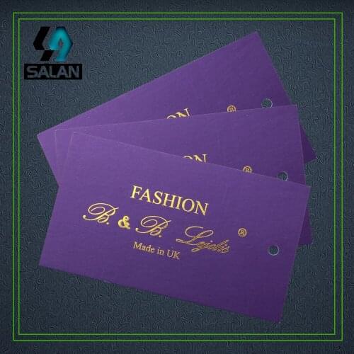 Custom foil stamping paper clothing swing tag customized paper hang tag kids labels garment bag printed hang tags bookmarks