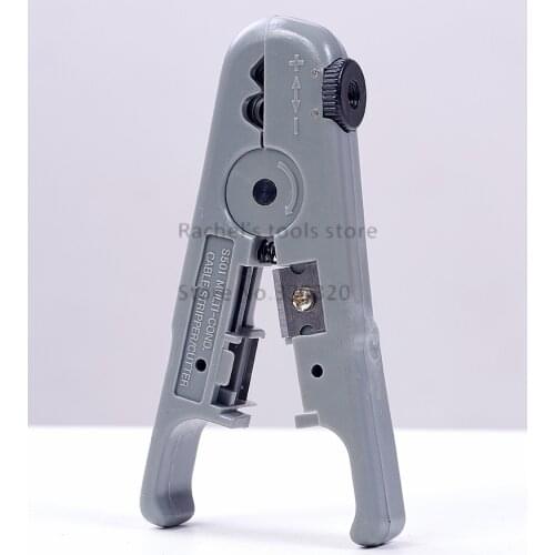 Utp/stp cable stripping tool,rj45 cable wire stripper cutter with an adjustable knob LS-S501B
