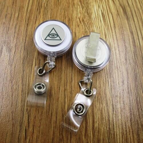 All Seeing Eye ID Badge Reel for Docter Nurse Teacher Student retractable recoil id badge holder work fun