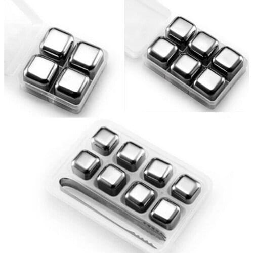 Stainless Steel Whiskey Stones Ice Cubes Soapstone Glacier Cooler Stone bar KTV supplies stones for whiskey