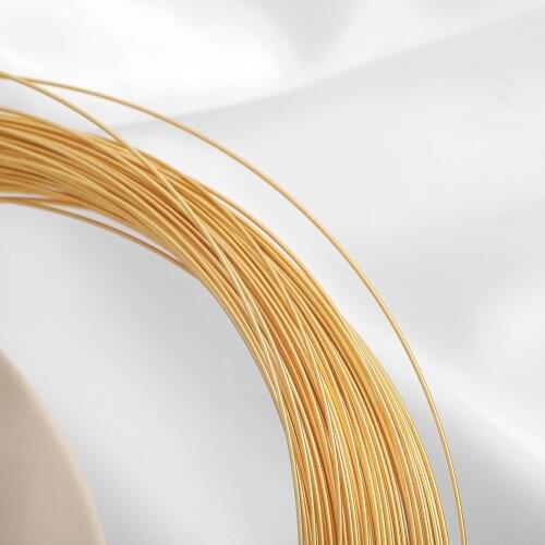 Copper Thread Winder Pearl Wire for Flowers 18KGold-Plated Color Retention Sale by Batches Hard Twist Thread Shape DIY Winding
