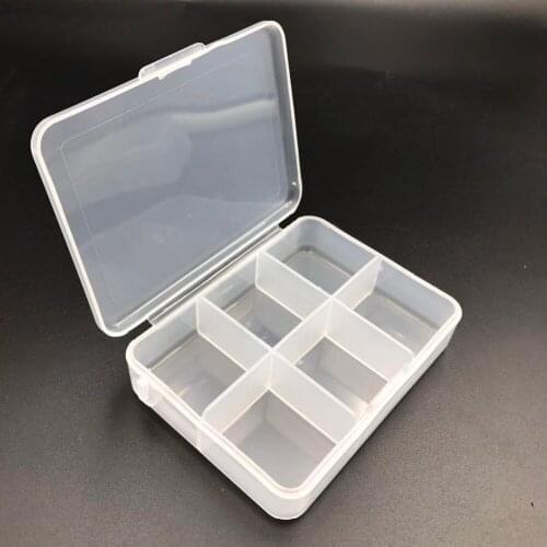Mini6 Compartments Fishing Box Fishing Lure Box Bait Fashing Tackle Box Case Shipping box for baits swivels snap