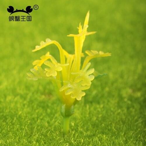 50pcs 4cm Height Miniature Model Shrub Artificial Grass Flower Model Plastic Model Grasses Garden Accessories