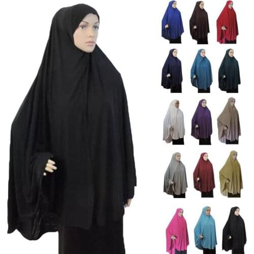 Ramadan Muslim Prayer Garment Hijab Long Khimar Women Niqab Eid Islam Turkey Namaz Burka Musulman Jurken Jilbab Djellaba Hijabs