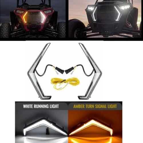 Front Turn Signature Light with yellow flash chasing for Polaris RZR XP Turbo 4 Turbo Xp 1000 4 1000 2019