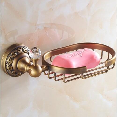 Retro Carved Lurxy Bathroom Antique Bronze Finish Soap Basket Soap Dish Soap Holder Bathroom Accessories, Furniture 3706ZF