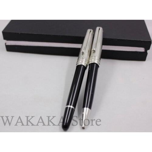 Wakaka series of silver cap black silver Roller Ball Pen monte ballpoint pen