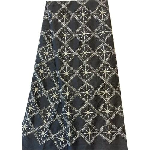 SJ Lace African Lace Fabric 5 Yards 2021 High Quality Lace French Net Sequins Embroidery Lace Material For Wedding Sewing wy3-44