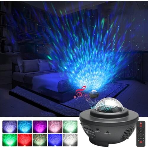 LED Star Galaxy Projector Night Light Room Decor Rotate Starry Sky Porjectors Bluetooth Luminaria Decoration Bedroom Lamp Gifts