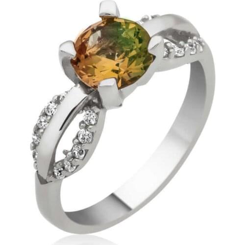 Women Silver Zultanit Cubic Zirconia Ring