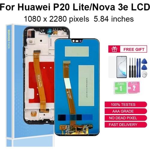 5.84" For Huawei P20 Lite LCD Display Touch Screen Digitizer Replacement Assembly For Huawei Nova 3e LCD ANE-LX1 ANE-LX3