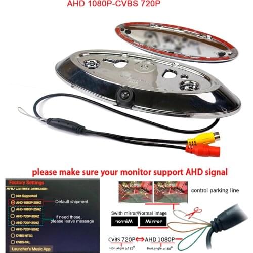 1920*1080P AHD CVBS Car Rear view Camera for FORD Ranger T6 T7 T8 XLT 2012-2019 Pickup rear logo backup Camera Dynamic track