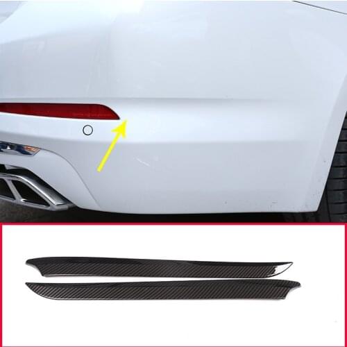 Carbon Fiber Style ABS Plastic Side Rear Decoration Strips Trim For BMW New 5 Series G30 2017 2018 Car Accessories 2pcs