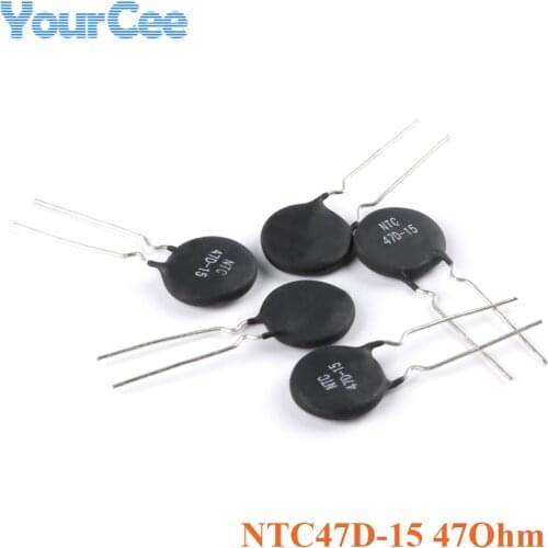 20PCS Thermistor Resistors Negative Temperature Coefficient Thermistor NTC47D-15 NTC 47D 15 47 15MM