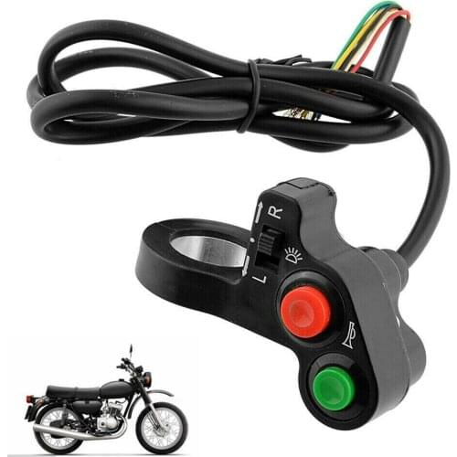 22mm Motorcycle Handlebar Switch Electric Scooter Horn Turn Signals On/Off Button Light Switch 3 In 1 Combination Switch