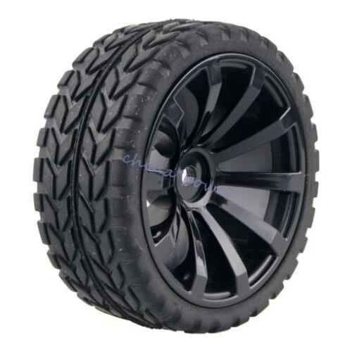 4pcs 1/10 On-Road Car Tires 26*64MM Plastic Wheel Rim Rubber Tyre for HSP Tamiya HPI Kyosho Sakura 94122 94123 D3 D4 CS tt02 601