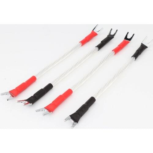 4pcs Hi-End Preffair Odin JUMPER LINKS Hifi Jumper Audio Cable OFC Speaker Cable Pure Copper Spade to Spades Plugs