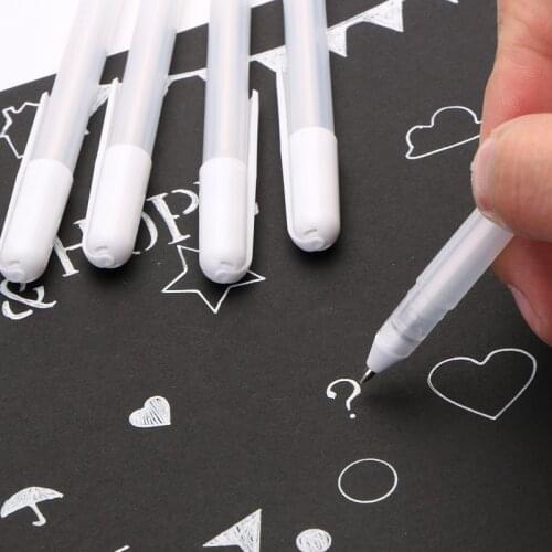 White Highlight Marker Pens Art Hand-Painted Pen Sketch Pens for Drawing Graffiti Art Supplies School Stationery