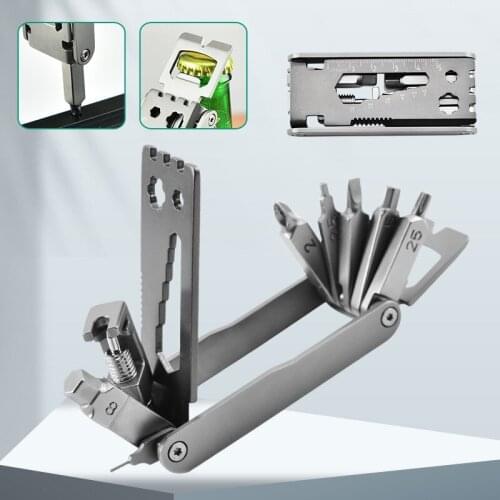 Free Shipping Multifunction Gadget Stainless Steel Portable Collapsible Bicycle Repair Tool P4-1015