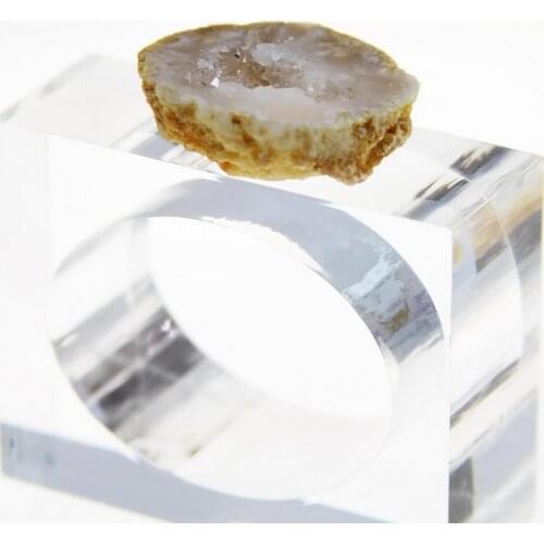 Free shipping natual agate crystal napkin ring, bulk napkin holder for wedding 4 pcs