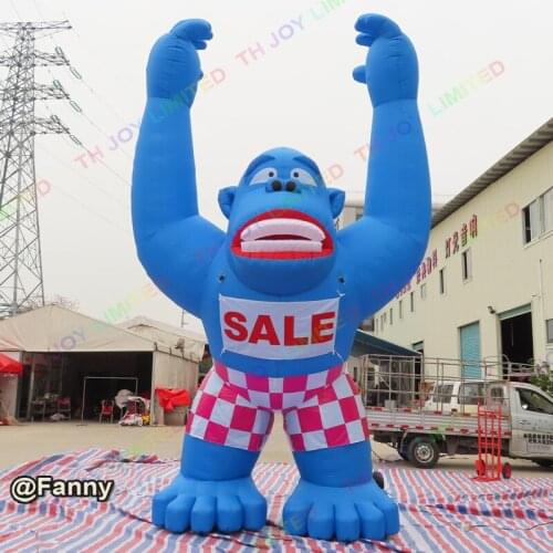 6m 20 feet giant inflatable gorilla with custom banner/ decorative giant inflatable monkey toys