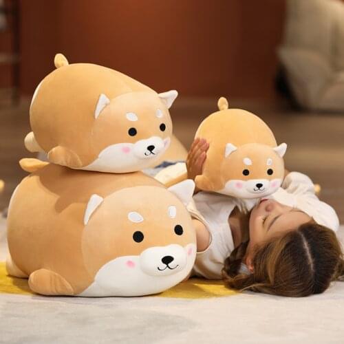 26/35/48cm Cute Good Quality Shiba Inu Dog Plush Toy Stuffed Soft Kawaii Animal Cartoon Pillow Lovely Gift for Kids Baby Girl