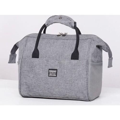 Cationic Fabric Insulation Bag Large Capacity Packed Lunch Food Bento Snacks Fruit Drinks Keep Fresh Storage Goods Accessories