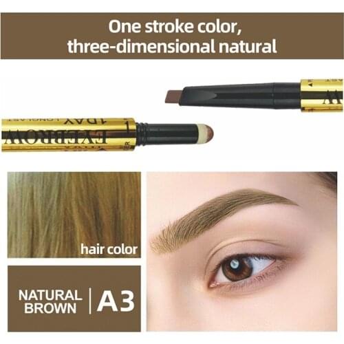 4 Colors Eyebrow Pencil Double Head Fine Eyebrow Pen Waterproof Long Lasting Anti-sweat No Smudge Brown Brows Pen Makeup TSLM2