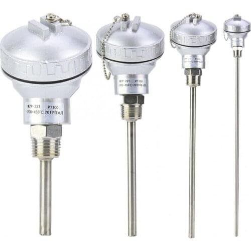 RTD PT100 Temperature Sensor Probe 1/2" NPT Thread Thermocouple Terminal Head